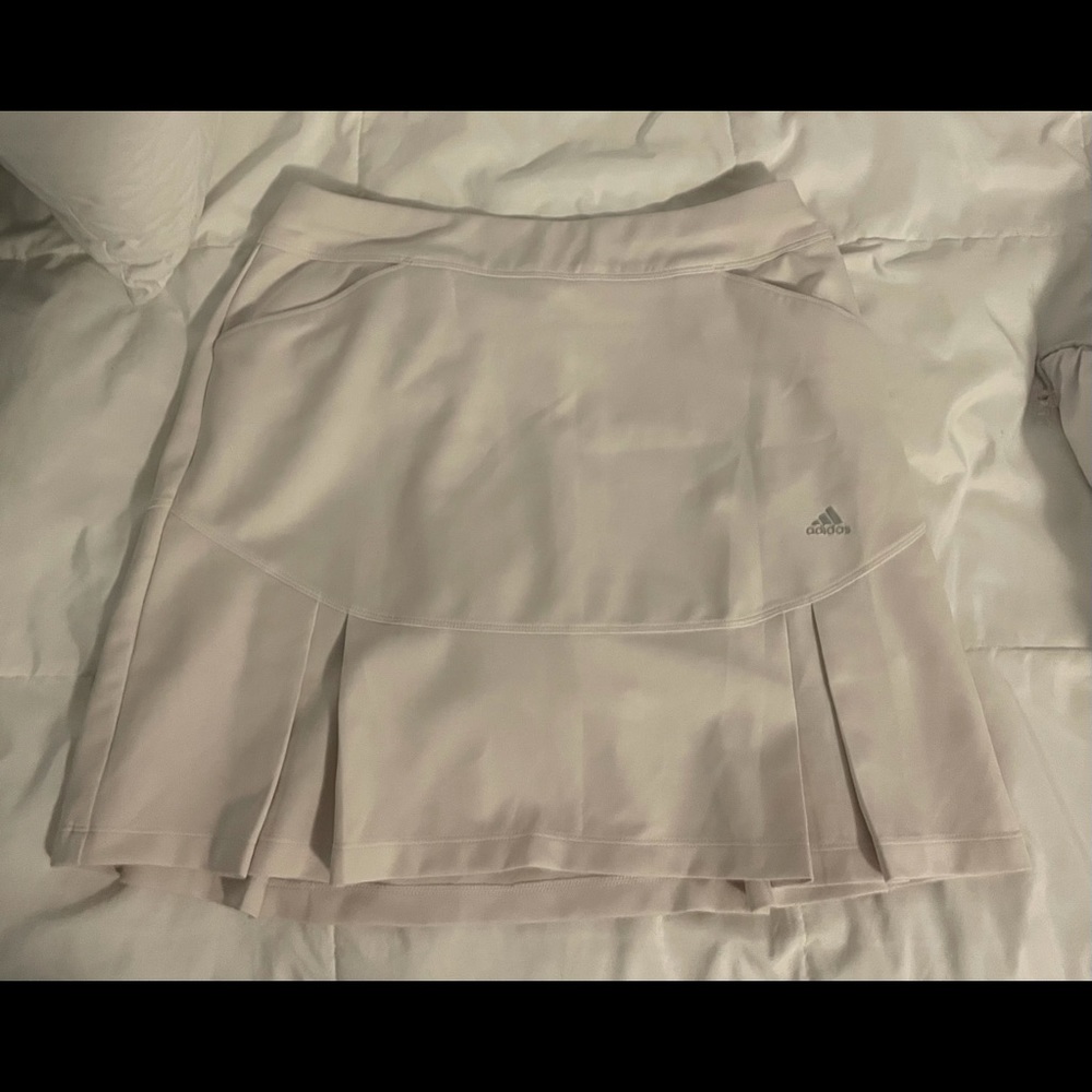 White Adidas tennis skirt